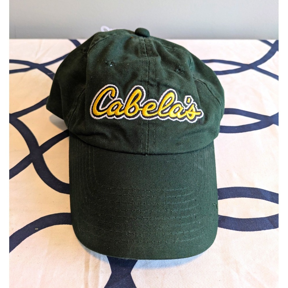 Cabela's Adjustable Green Cotton Ball Cap Hat One Size Unisex Adults